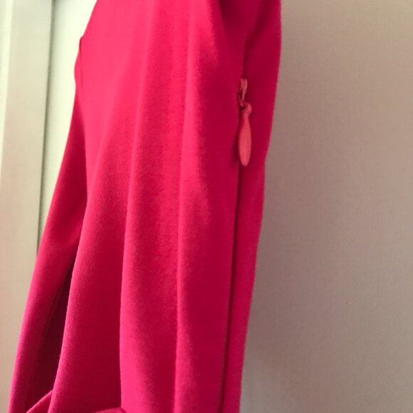 Artelier Nicole Miller Long Sleeve Ruched Shift Women's Dress Pink Size P - Picture 2 of 6